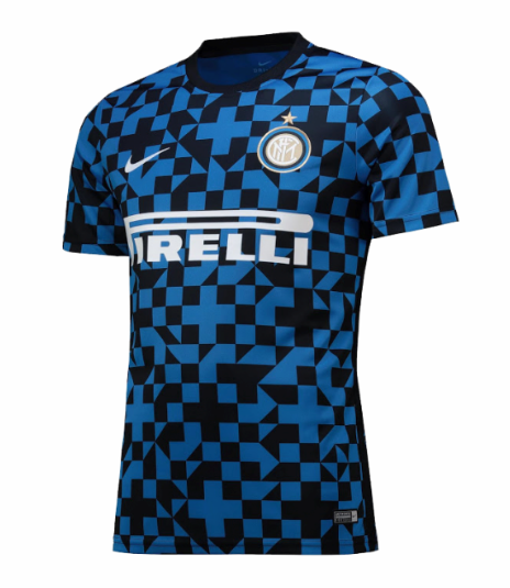 Maillot de foot d'entraînement Inter Milan 2020 bleu